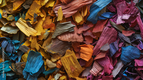 Multi colored Wood shavings texture background