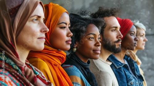 A diverse group of people from different cultural backgrounds engaged in dialogue, symbolizing cross-cultural communication and understanding.