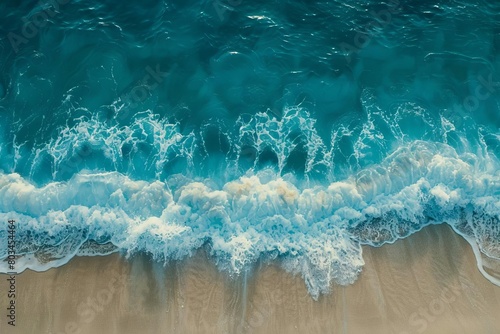 surface waves beach blue sea ocean water top view aerial perspective seascape coastal landscape serene abstract seascape photography 11