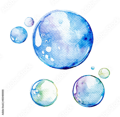 bubbles watercolor digital painting good quality