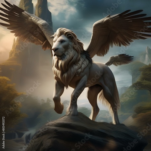 Variety of mystical creatures like centaurs and griffins in a fantasy world5