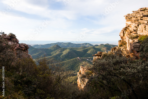 Mirador del Garbí, situado en Parque Natural de la Sierra Calderona (Valencia - España)