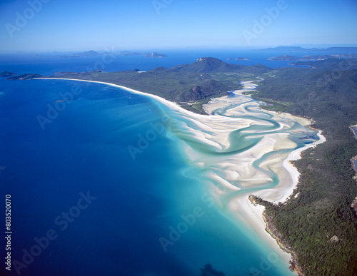 Whitehaven Beach on Whitsunday Island,Queensland,Australia.