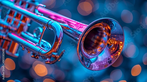 Neon Glow: Intimate Trumpet Detail