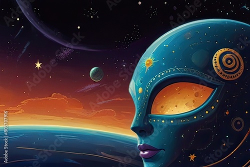 Starry Splendor A Celestial Masquerade Ball in the Cosmos