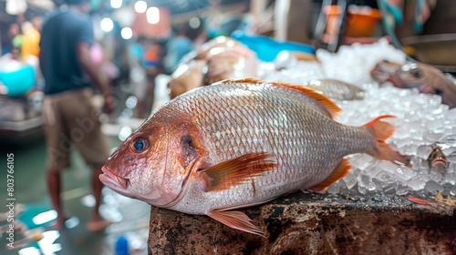 Fresh fish in market in Kerala, India on January 24, 2016. fish. Illustrations