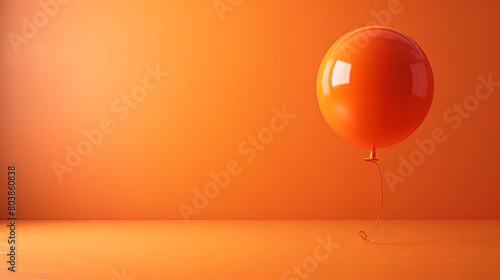 yellow and red ballon with orange background