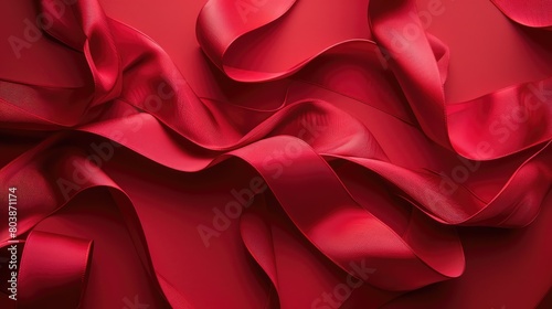 Texture of red silk satin background