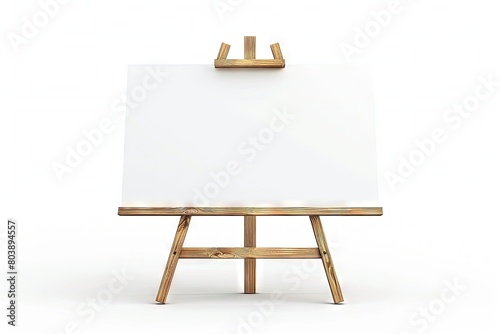 Art board and easel isolated on white background 