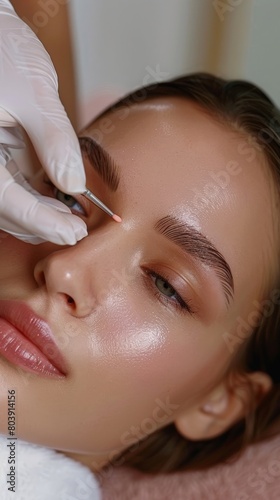 Microblading is a form of permanent makeup that involves using a handheld tool to create hair-like strokes in the skin, which is a great option for those who want to fill in sparse