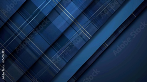 Abstract diagonal plaid design in blue and darker blue.