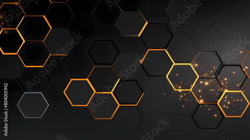 hexagonal digital currency blockchain on gray background basic crypto transaction network