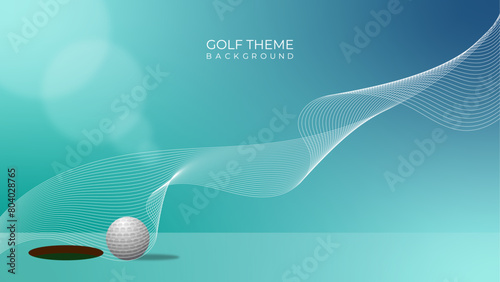 BACKGROUND 138 GOLF THEME WITH ABSTRACT WIREFRAME ILLUSTRATION