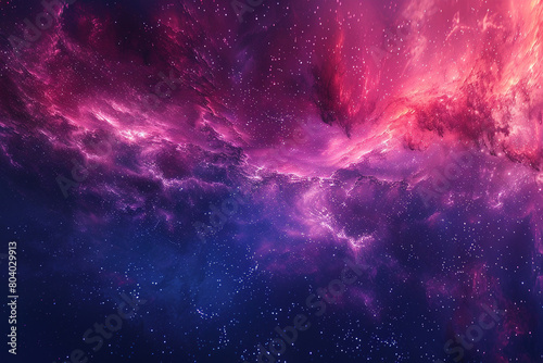 Enigmatic Purple and Blue Space Filled With Stars