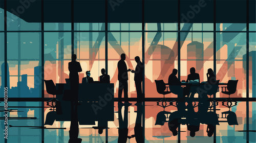 Business people negotiating in conference hall Vector