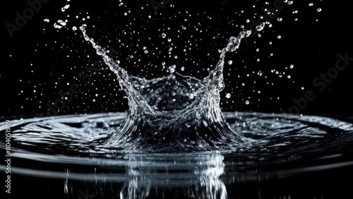 Dynamic splash of water in motion