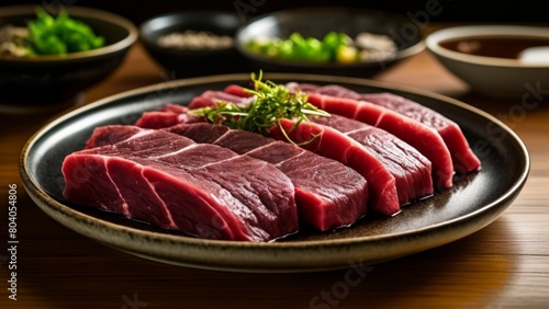  Deliciously prepared sashimi ready to be savored