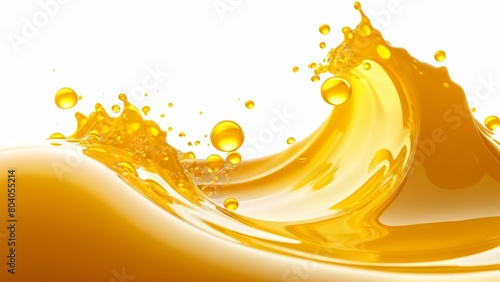  Golden liquid splash in motion