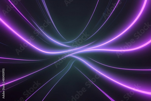 Fondo futurista abstracto con líneas de onda de alta velocidad en movimiento de neón azul rosa brillante y luces bokeh concepto de transferencia de datos fondo de pantalla fantástico
