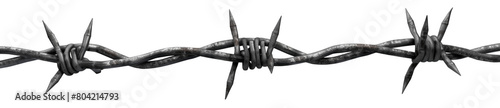 A barbed wire isolated on transparent background