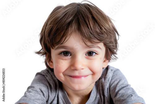 Mischievous Boy with Playful Twinkle On Transparent Background.