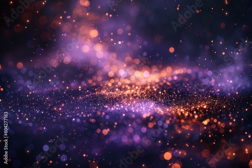 A vivid display of glistening particles in shades of purple and pink with a soft focus, symbolizing dreams and imagination