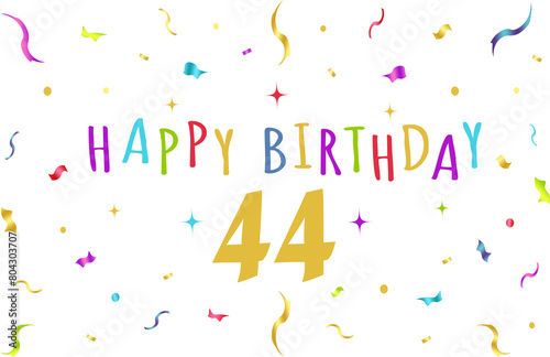 happy birthday graphics, confeti, banner, background, tv wallpaper, colorful - 44
