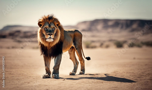 力強くてプライドが高い、砂漠のライオン
