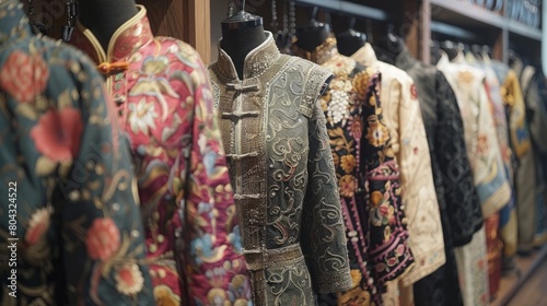 A collection of traditional chinese silk clothes