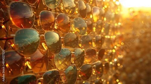 Sunglasses display rack - stylish stand for trendy eyewear storage and retail presentation