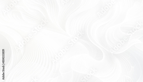 Abstract white wavy lines creating a dynamic flow on a plain background, expressing a concept of movement and fluidity, Generative AI. Generative AI