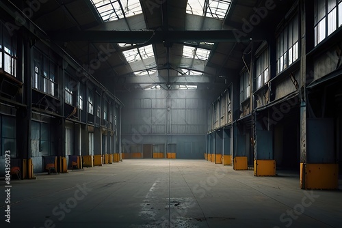 A large industrial hall within a repair station