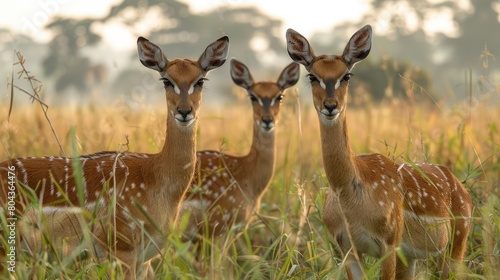 Antelopes at Murchison Falls National Park, Uganda Generative AI