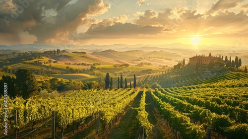 Tuscany Vineyards: Sunlit Beauty