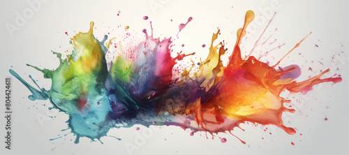 colorful watercolor ink splashes, paint 380