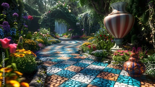 A alice in wonderland background