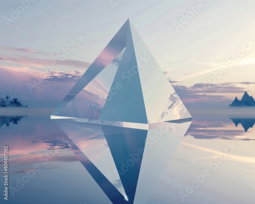 A minimalist design featuring Cerium's symbol in a geometric pattern , super realistic