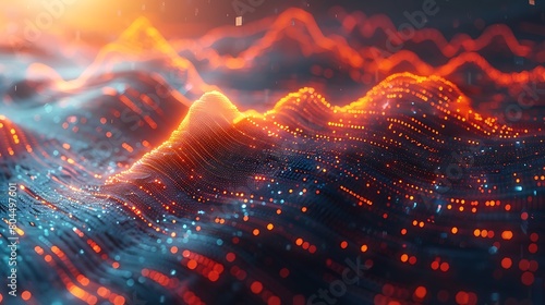 Illustrate the Economic Pulse with rhythmic waves and peaks representing financial activity, superimposed on global stock market charts, capturing the interconnectedness of global finance.