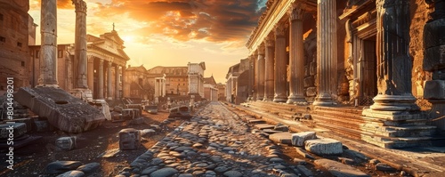 The ancient Roman Forum, once the center of the Roman Republic and the Roman Empire, is now a popular tourist destination.