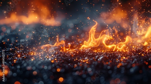 Blurry Fire and Water Collide
