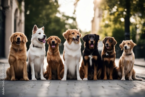 'twelve dogs group shih tzu shiba inu poodle beagle french bulldog dachshund chihuahua german shepherd dog long-haired sitting pet dog12 friends family animal mammal breed domestic herd herding'