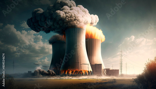 Nuclear power plant. Generative AI,