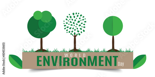 world environment day - green branch and leaves roll around circle globe on dark green background vector design. Vector concepts for graphic and web design, business presentation, marketing and print 