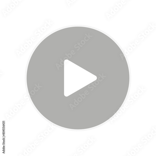 Play button icon transparent background. Media player sign.