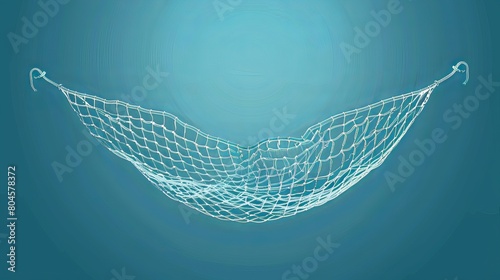 Template design of a fishing net icon, presented in a vector illustration format.