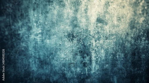  A grungy backdrop of blue and white paint, featuring a sizable black speck on its left side