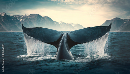 big whale in the sea. Generative AI,