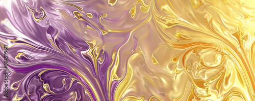 soft swirling patterns of gilded lemon and plum, ideal for an elegant abstract background