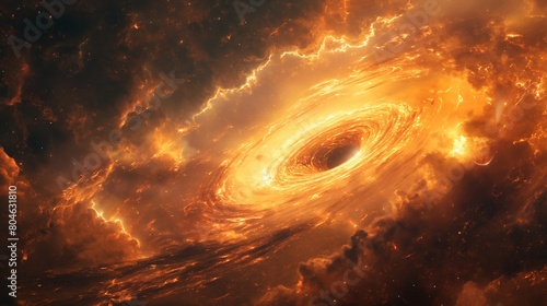 Fiery Vortex in Outer Space