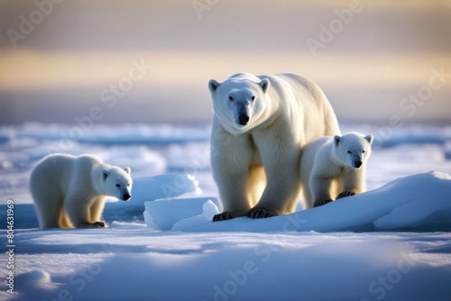 'svalbard norway cubs bear flows ice nursing polar arctic animal snow white wild winter wildlife nature north cold mammal norge fur predator baby spitsbergen'